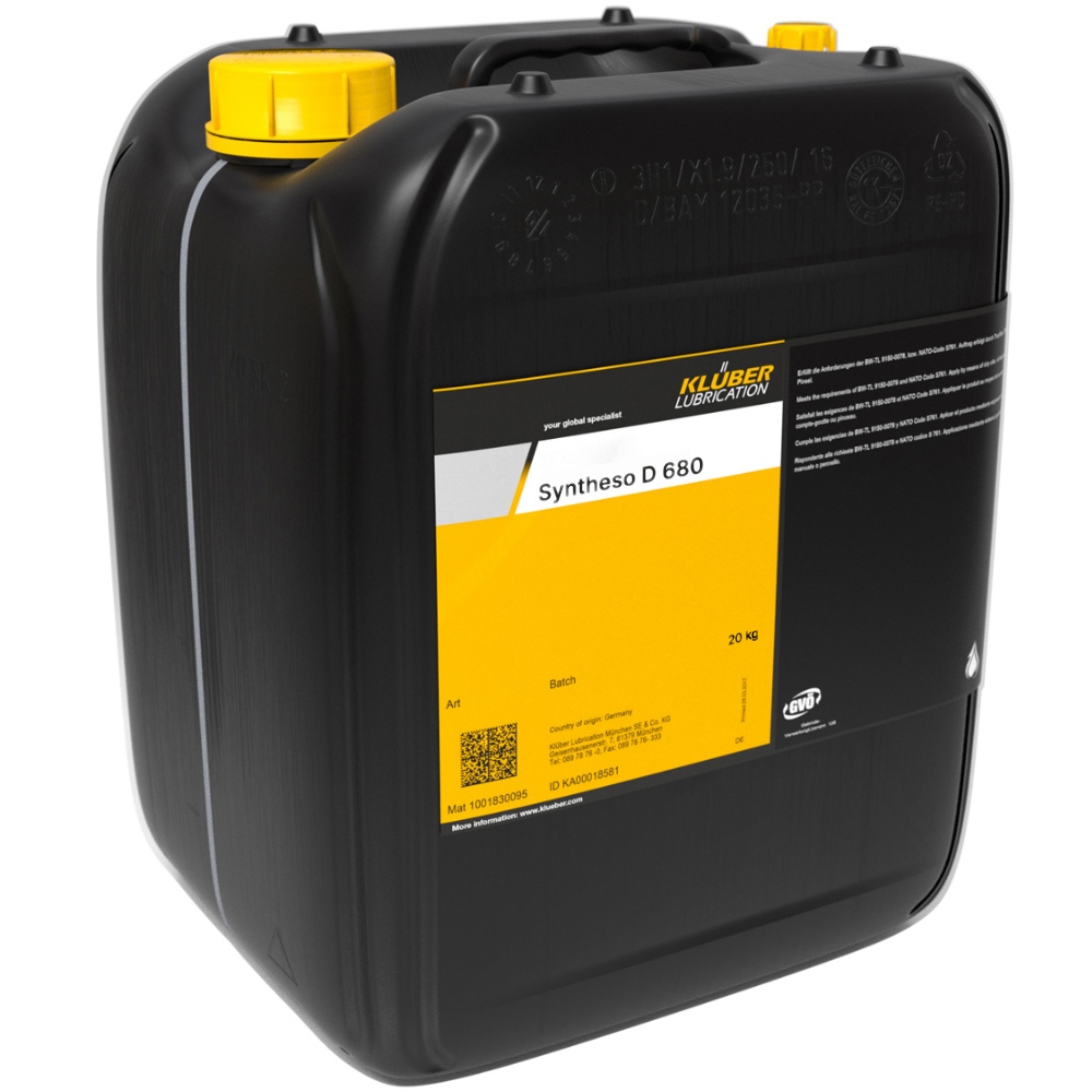 Dầu bôi trơn chịu nhiệt độ cao Klüber Syntheso D 680, can 20kg