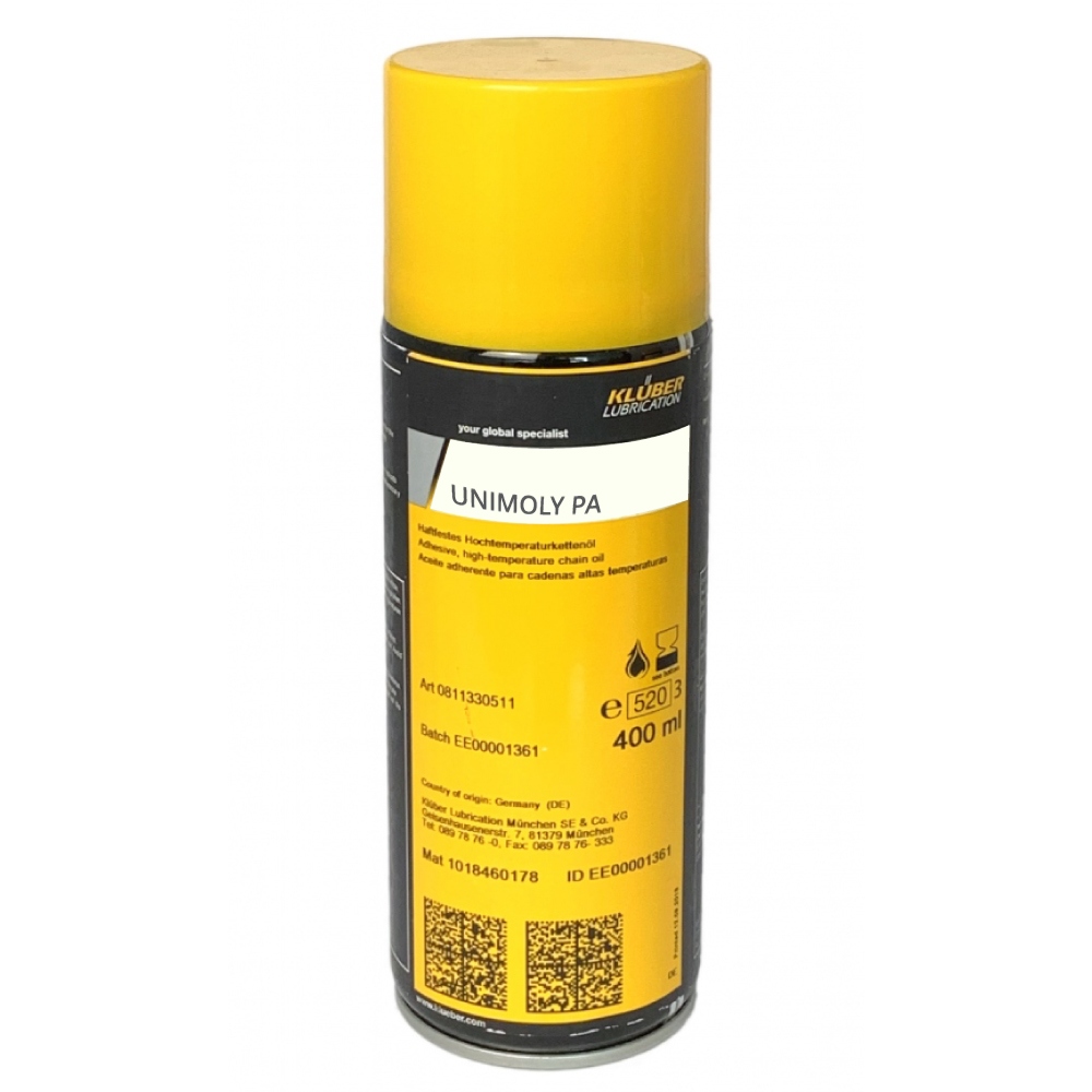 Chai xịt bôi trơn Molybdenum disulphide Klüber UNIMOLY PA dạng kem 400ml