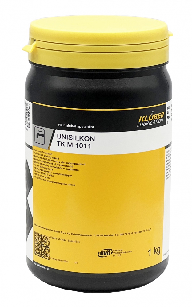 Klüber UNISILKON TK M 1011 Chất bôi trơn trượt và làm kín chịu nhiệt độ cao can 1kg