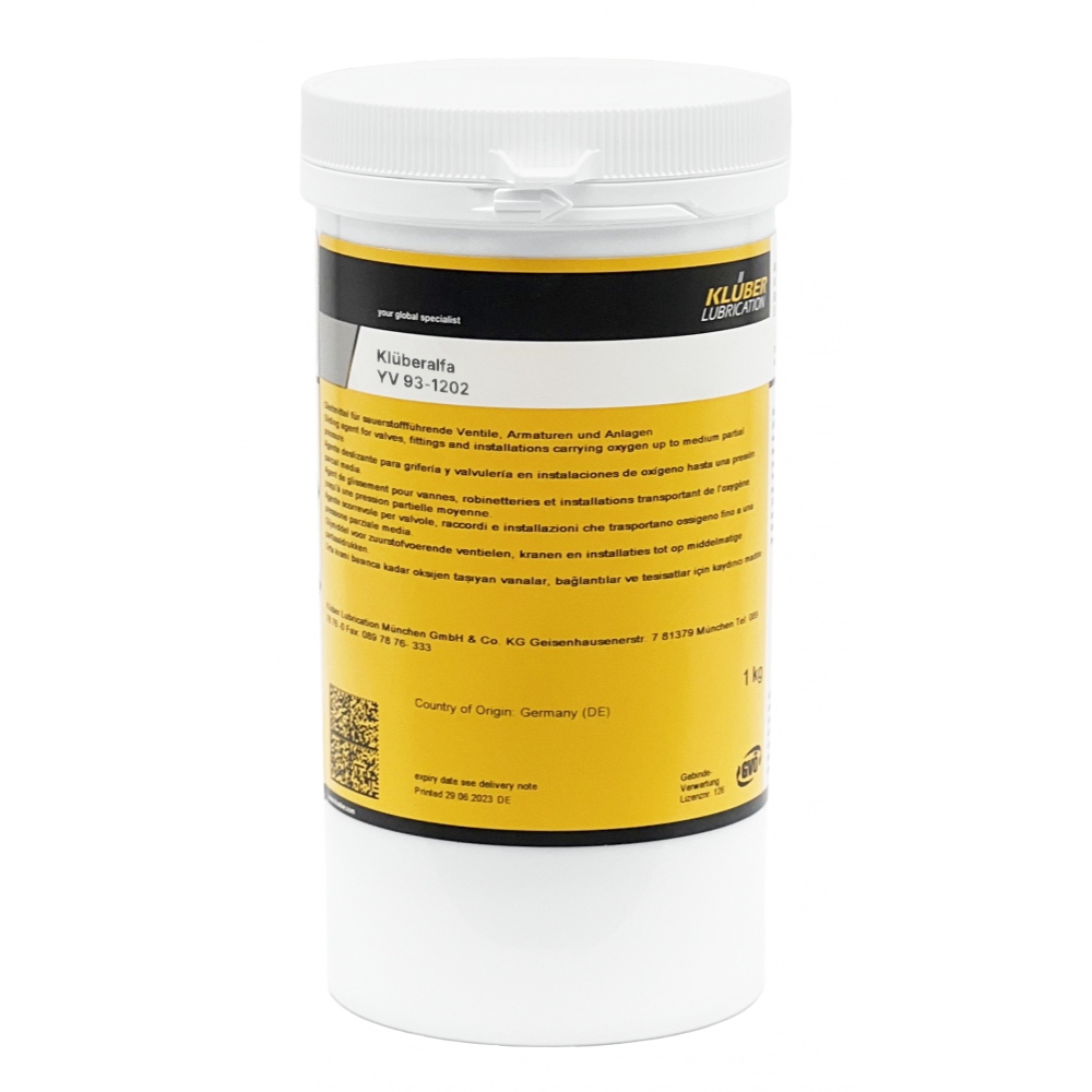 Klüberalfa YV 93-1202 Chất bôi trơn trượt cho van và phụ kiện đường ống hộp 1kg