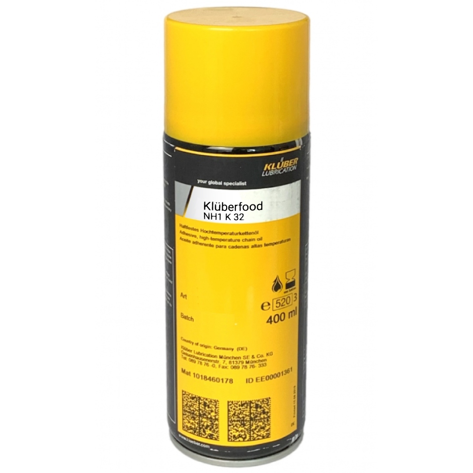 Chất bôi trơn chống ăn mòn Klüberfood NH1 K 32 dành cho ngành thực phẩm 400ml