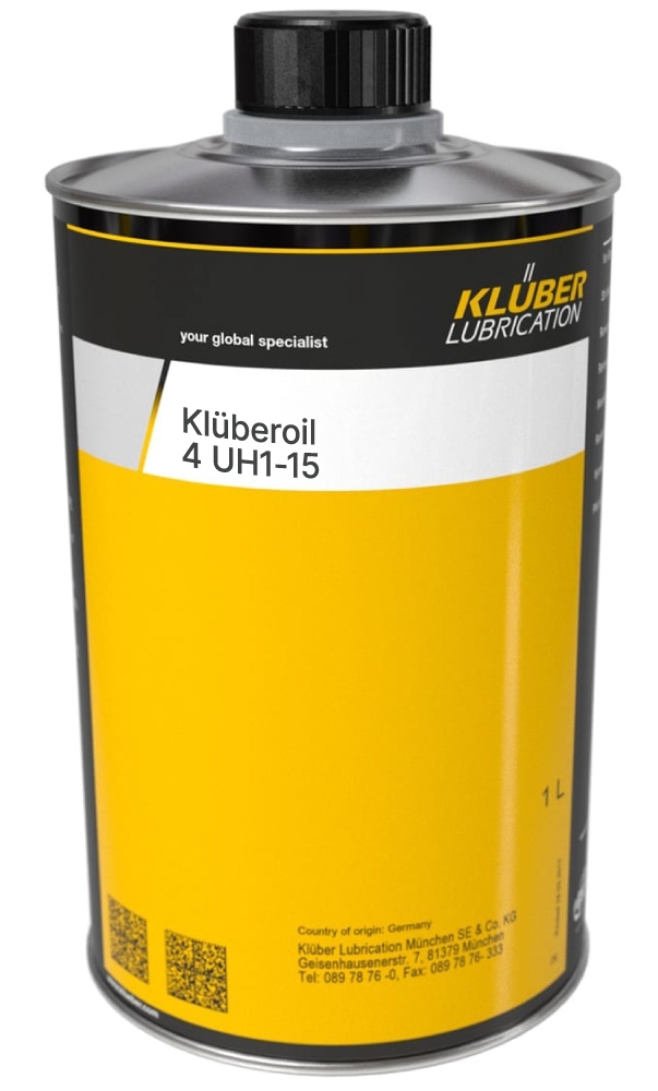 Dầu bôi trơn độ nhớt thấp Klüberoil 4 UH1-15 tiêu chuẩn NSF H1 lon 1 lít