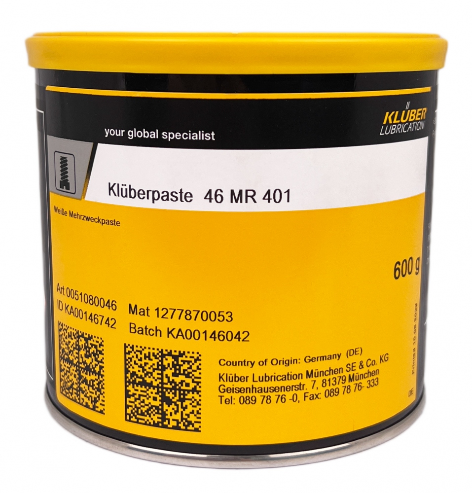 Klüberpaste 46 MR 401 Mỡ bôi trơn chịu áp lực cao hộp 600g
