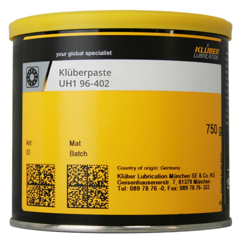 Mỡ chịu nhiệt Klüberpaste UH1 96-402 dùng cho ngành thực phẩm 750g