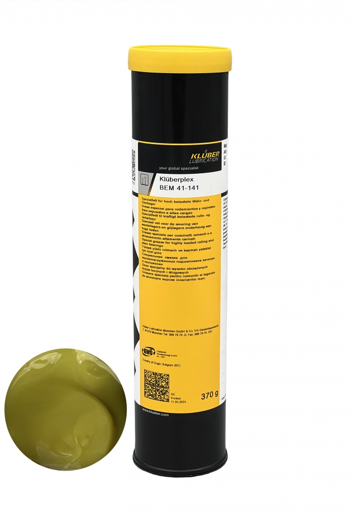 Mỡ bôi trơn Klüberplex BEM 41-141 cho vòng bi và ổ trượt, tuýp 370g