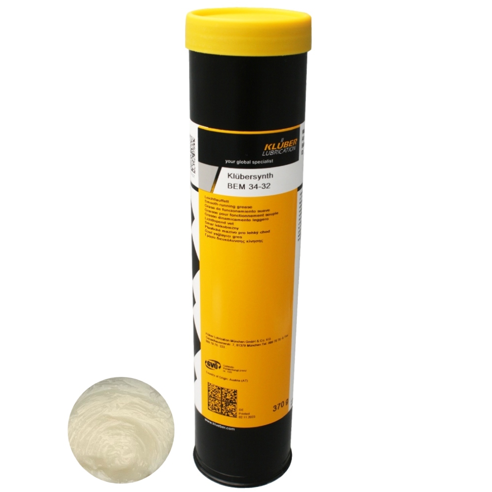 Mỡ bôi trơn tổng hợp vận hành êm Klübersynth BEM 34-32 dạng tuýp 370g