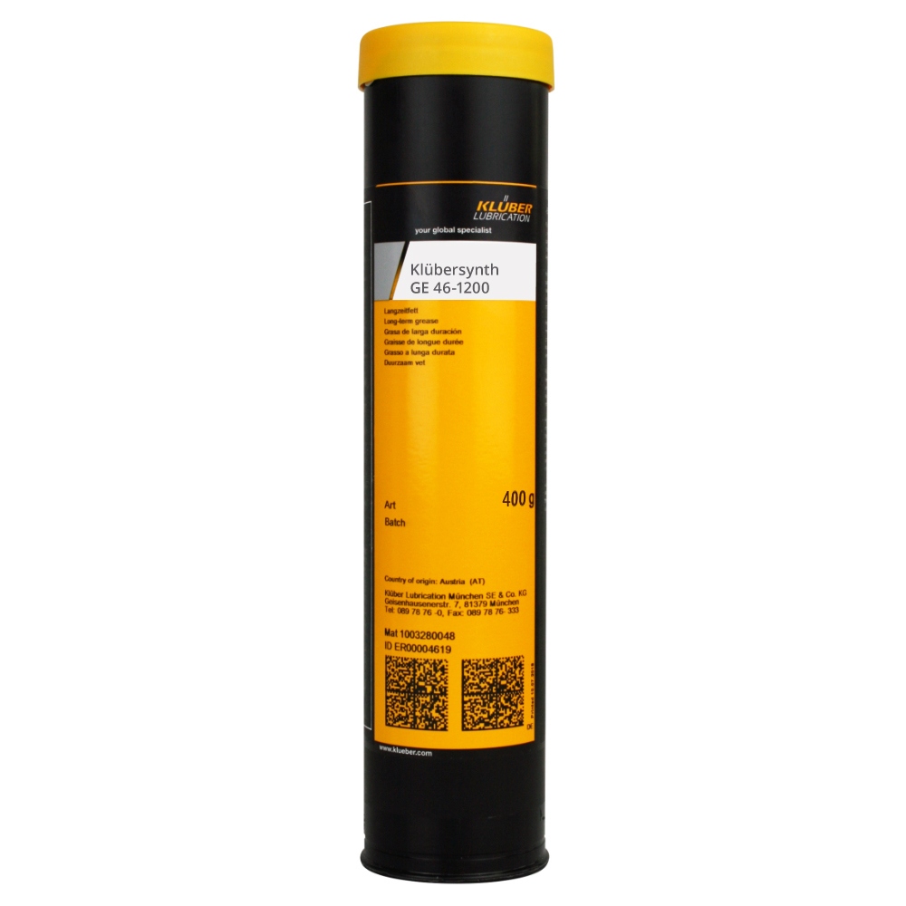 Mỡ lỏng tổng hợp bôi trơn dài hạn Klübersynth GE 46-1200 dạng tuýp 400g
