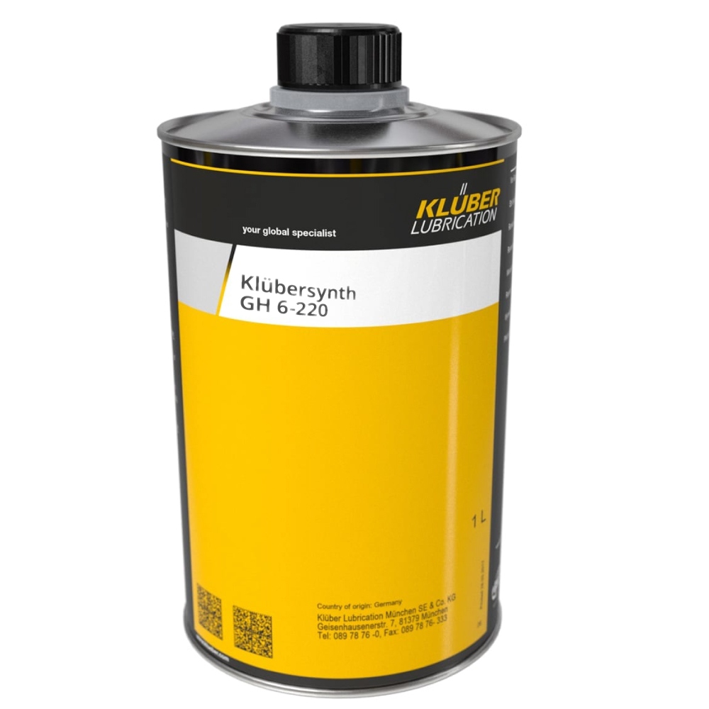 Dầu bánh răng tổng hợp hiệu suất cao Klübersynth GH 6-220 can 1 lít