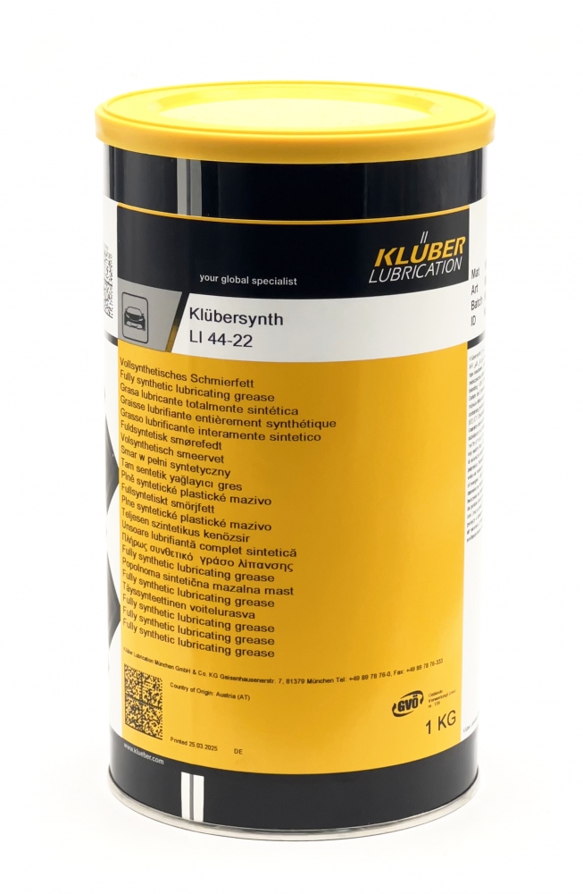 Mỡ bôi trơn tổng hợp chịu nhiệt độ thấp Klübersynth LI 44-22 hộp 1kg