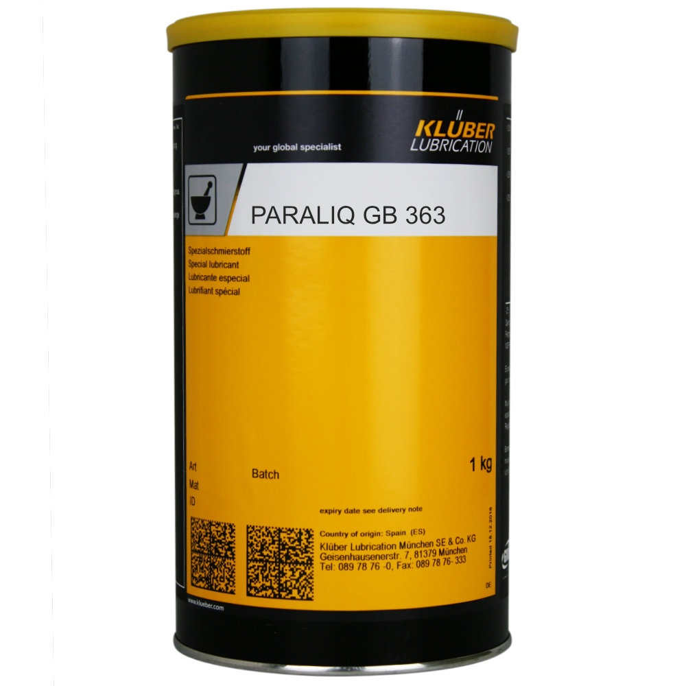 Mỡ tổng hợp cho van Klüber Paraliq GB 363 lon 1kg