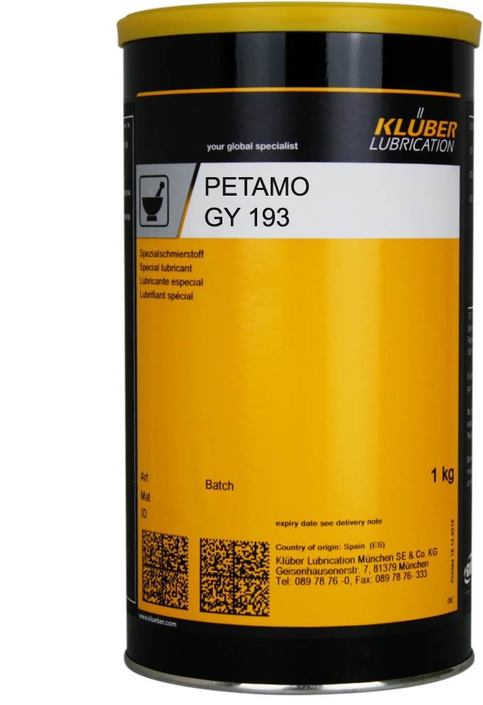 Mỡ bôi trơn chịu nhiệt độ cao và dài hạn Klüber PETAMO GY 193 1kg