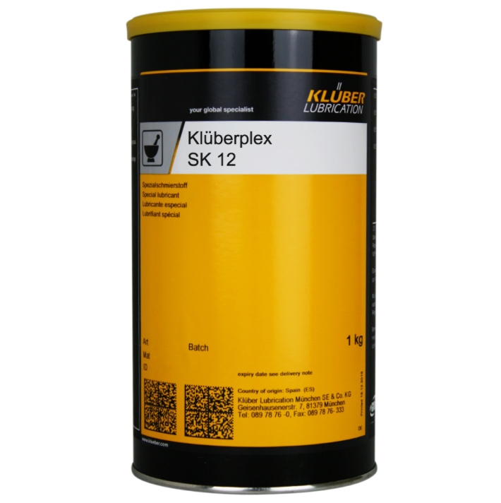 Mỡ bôi trơn đặc biệt Klüberplex SK 12 cho ổ trượt, lon 1kg