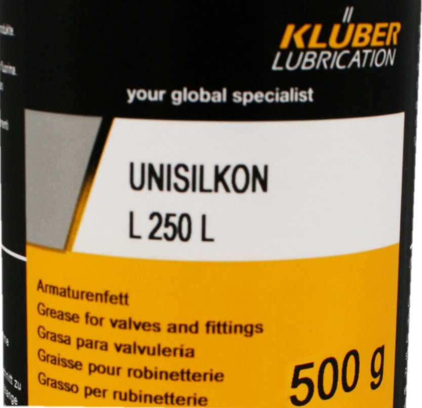 Mỡ bôi trơn Klüber Unisilkon L 250 L cho van và phụ kiện, dạng ống 500g