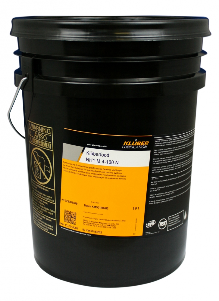 Dầu hiệu suất cao tổng hợp toàn phần Klüberfood NH1 M 4-100 19L