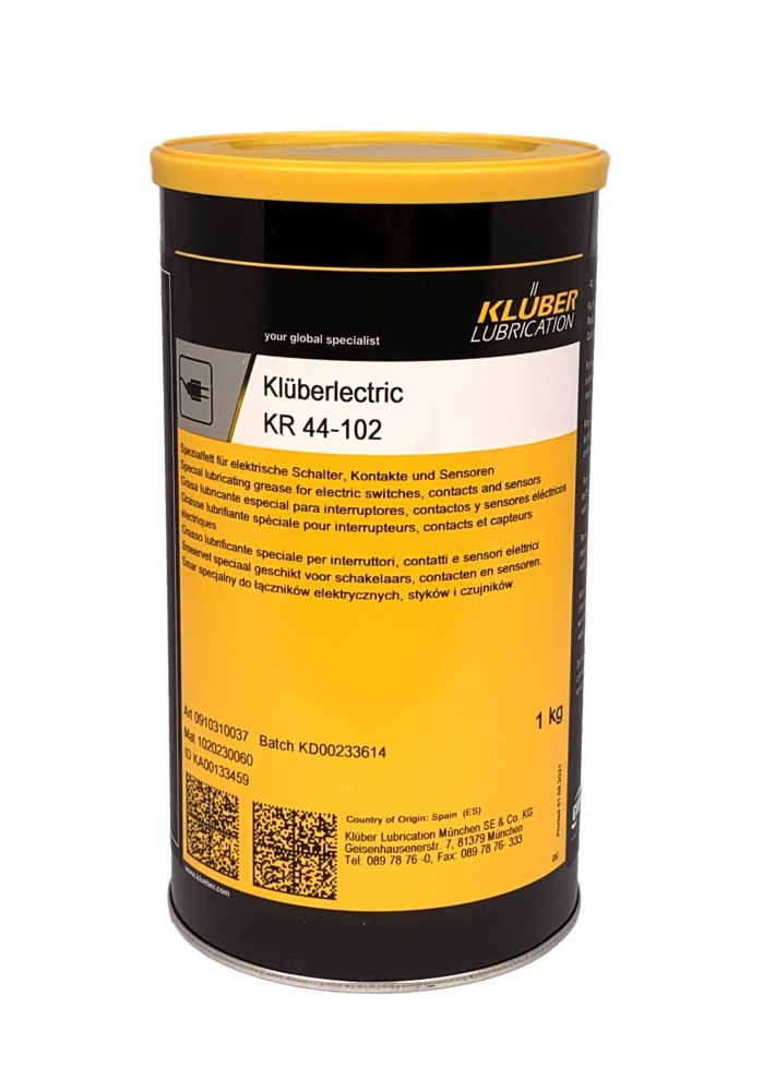 Mỡ bôi trơn Klüberlectric KR 44-102 cho các công tắc và tiếp điểm điện, hộp 1kg