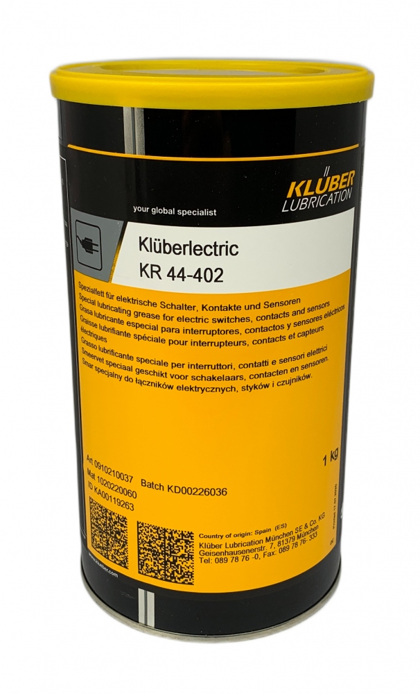 Mỡ bôi trơn chuyên dụng cho công tắc điện Klüberlectric KR 44-402, hộp 1kg