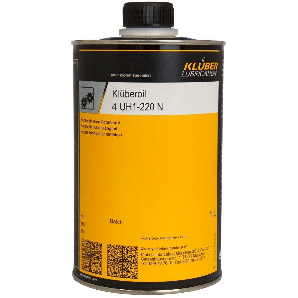 Dầu bánh răng và dầu đa năng tổng hợp Klüberoil 4 UH1-220 N lon 1L