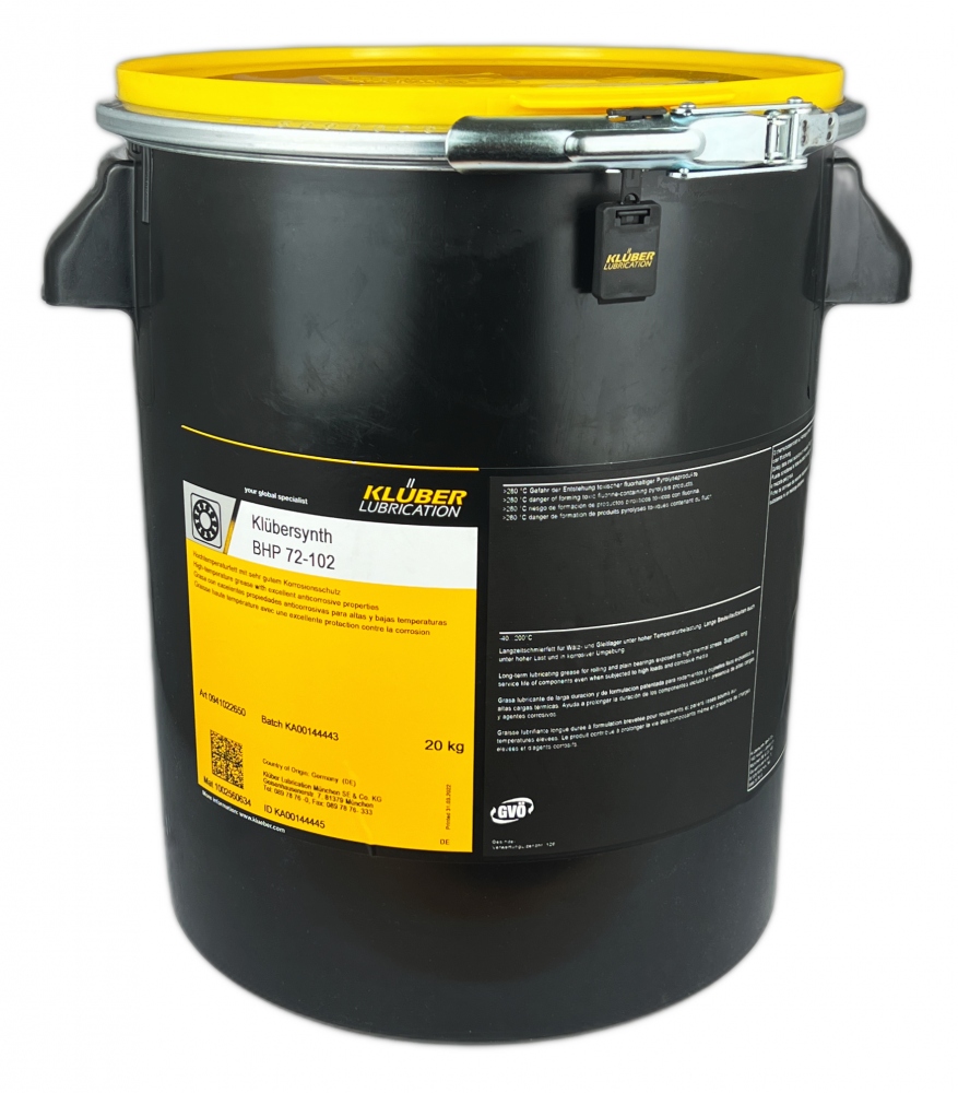Mỡ chống ăn mòn chịu nhiệt độ cao Klübersynth BHP 72-102 thùng 20L
