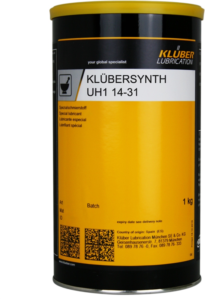 Mỡ bôi trơn Klübersynth UH1 14-31 dành cho ngành thực phẩm 1kg