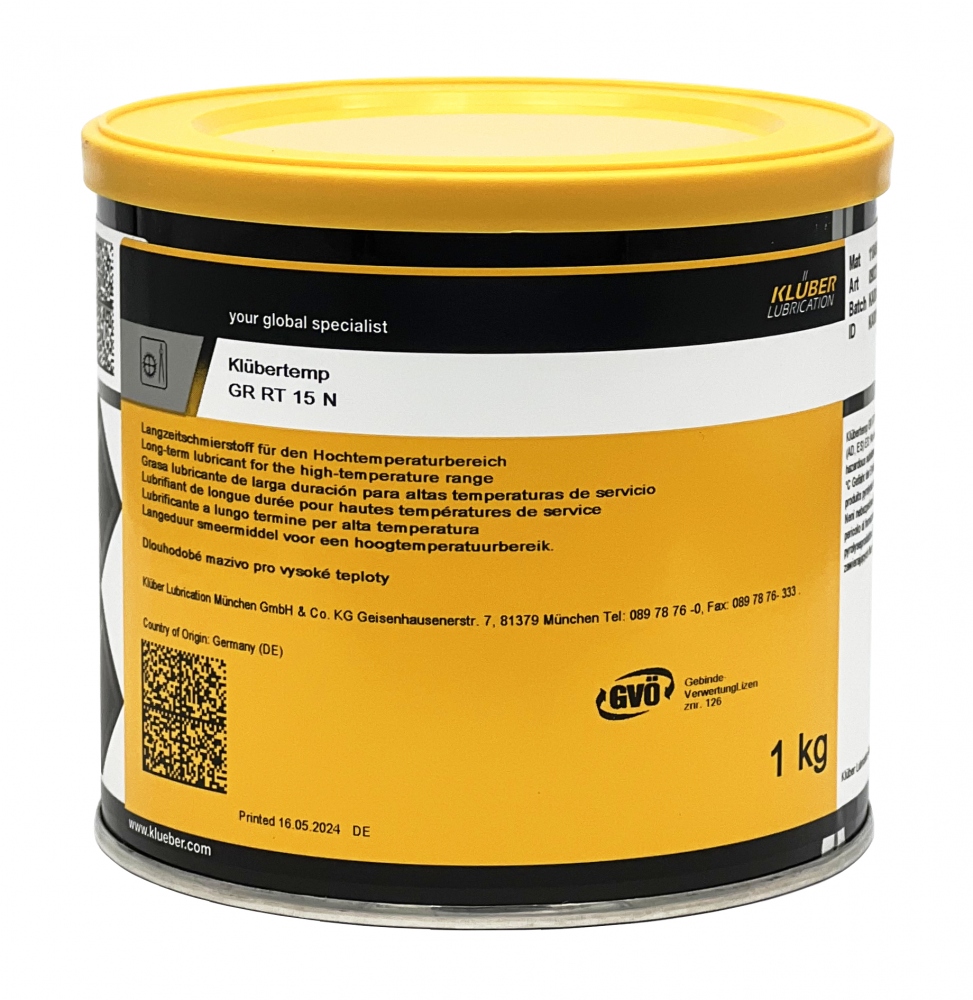 Klübertemp GR RT 15 N Mỡ bôi trơn dài hạn chịu nhiệt độ cao 1kg