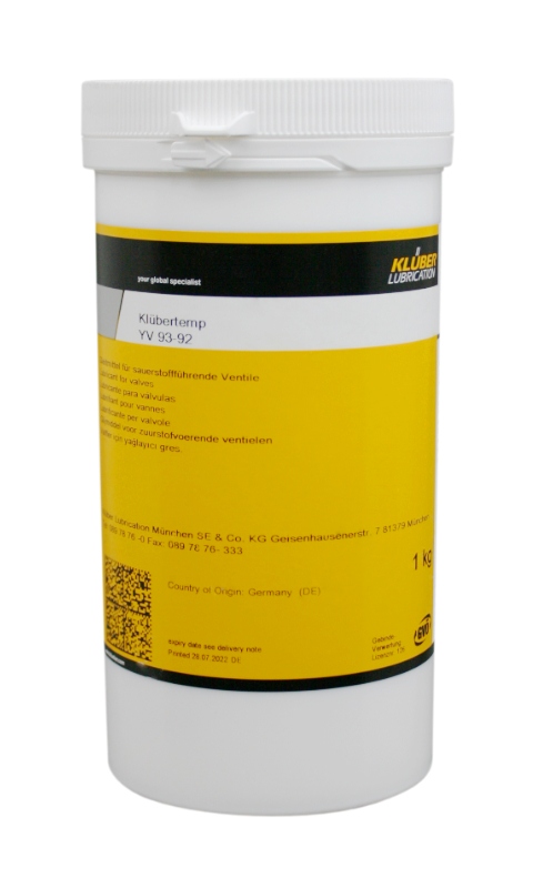 Klübertemp YV 93-92 Chất bôi trơn trượt cho van và phụ tùng NLGI 2 hộp 1kg