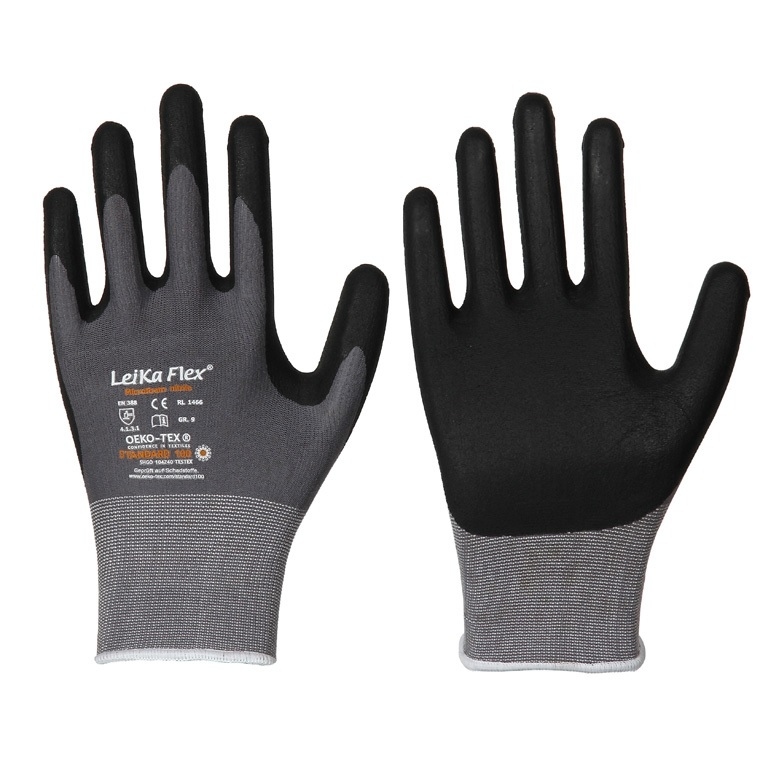 Găng tay bảo hộ phủ Nitrile LeikaFlex 1466 cỡ 6-12