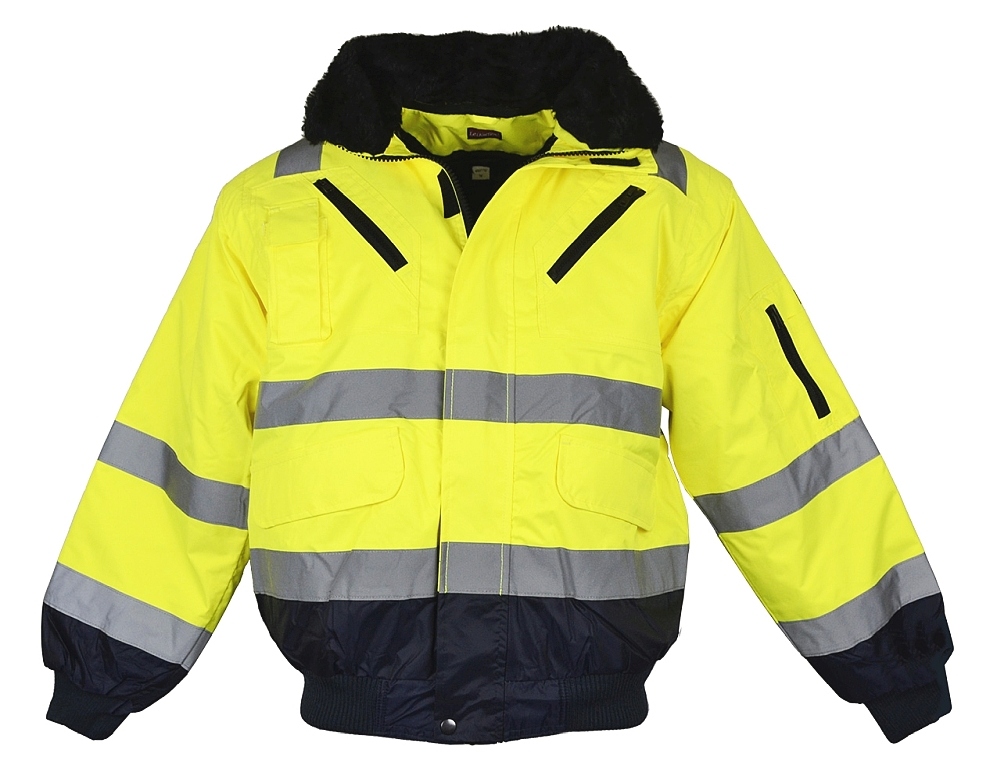 Áo bomber phản quang 4 trong 1 Leikatex 480770 vàng/xanh navy