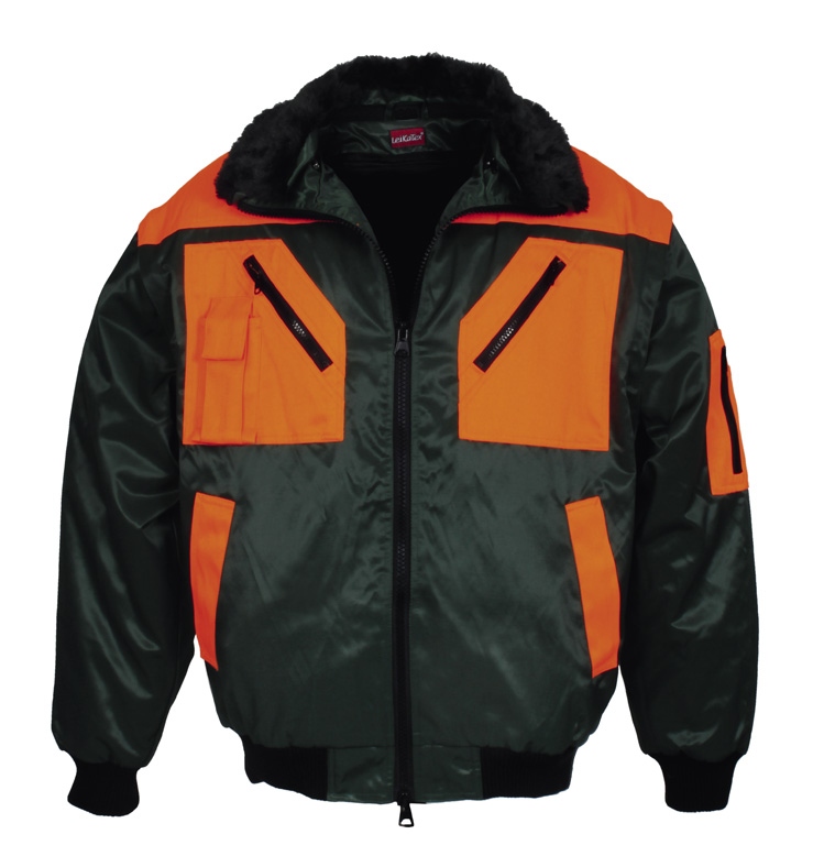 Áo khoác bomber 4 trong 1 biến đổi linh hoạt màu đen/cam S-3XL, LeiKaTex 480820