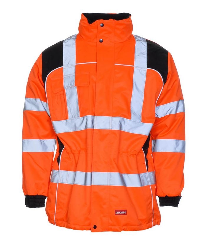 Áo khoác Parka phản quang EN 20471 + 343 màu cam/đen, LeiKaTex 480920