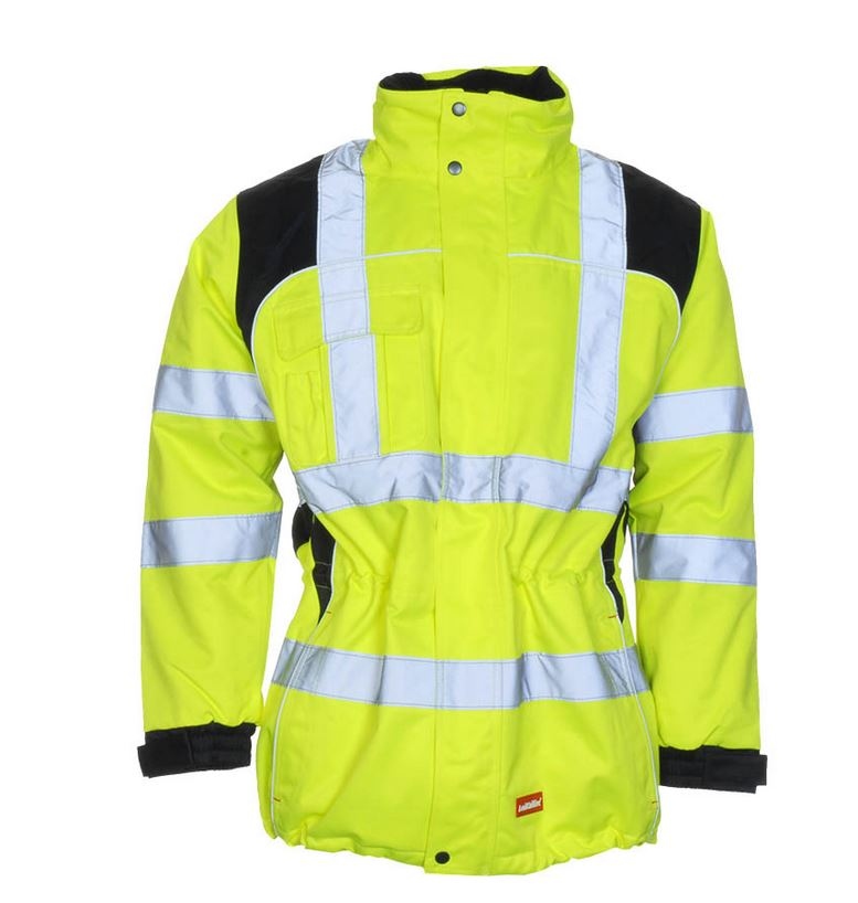 Áo khoác Parka phản quang LeiKaTex 480930 tiêu chuẩn EN 20471 + 343 màu vàng neon/đen