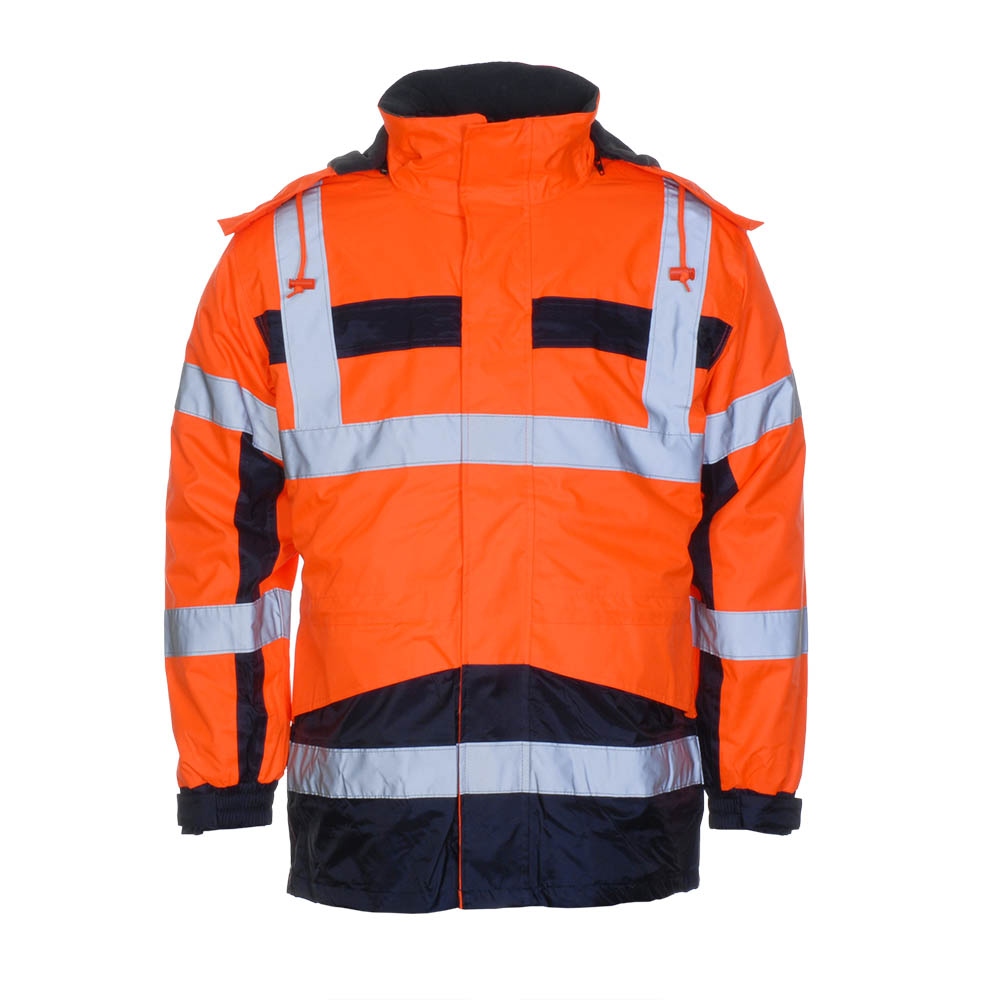 LeiKaTex® 480940 Áo khoác Parka phản quang 4 trong 1 màu cam-xanh đen S-4XL