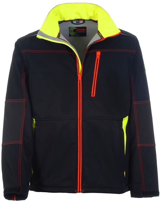 Áo khoác Softshell Leikatex 490100 BLACK LINE màu đen size S-4XL