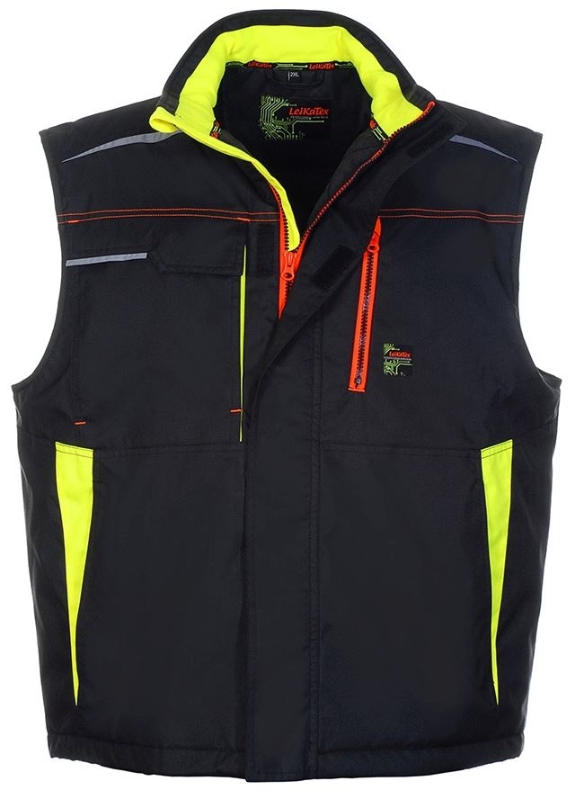 Leikatex 490120 BLACK LINE Áo vest bảo hộ lót bông cho công nhân hiện đại