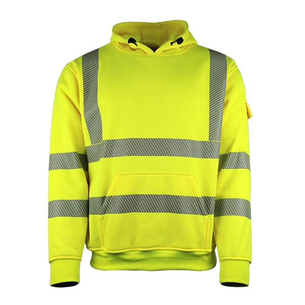 Áo hoodie phản quang Leikatex 490260 ISO 20471 Class 3 màu vàng S–4XL
