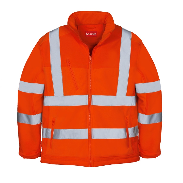 Áo khoác fleece phản quang Leikatex 490960 màu cam