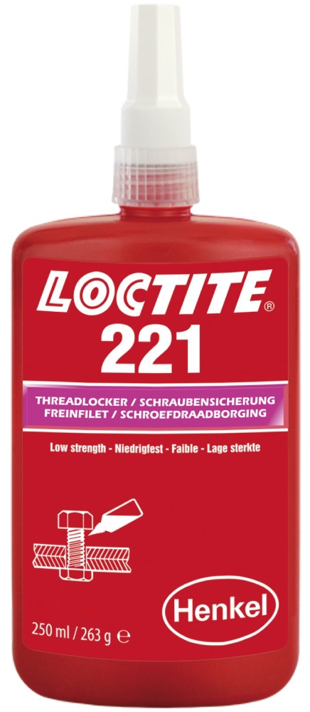 Keo khóa ren Loctite 221 dành cho ốc vít nhỏ lực khóa thấp màu tím 250ml