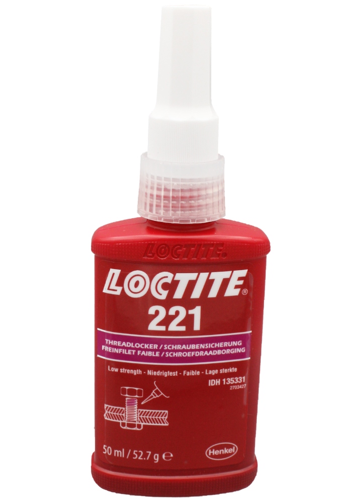 Keo khóa ren Loctite 221 dành cho ốc vít nhỏ lực khóa thấp màu tím 50ml