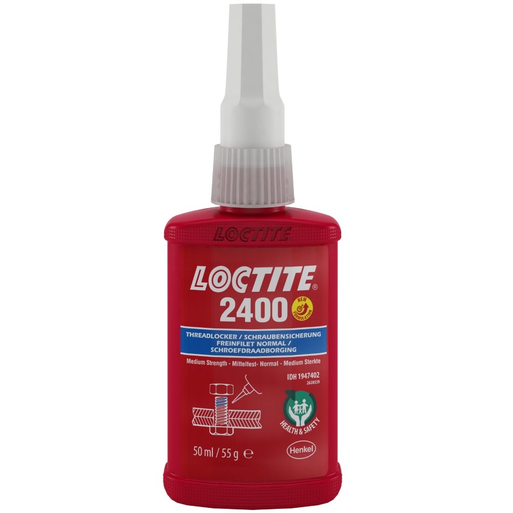 Keo khóa ren Loctite 2400 không gây hại sức khỏe lực khóa trung bình màu xanh dương 50ml