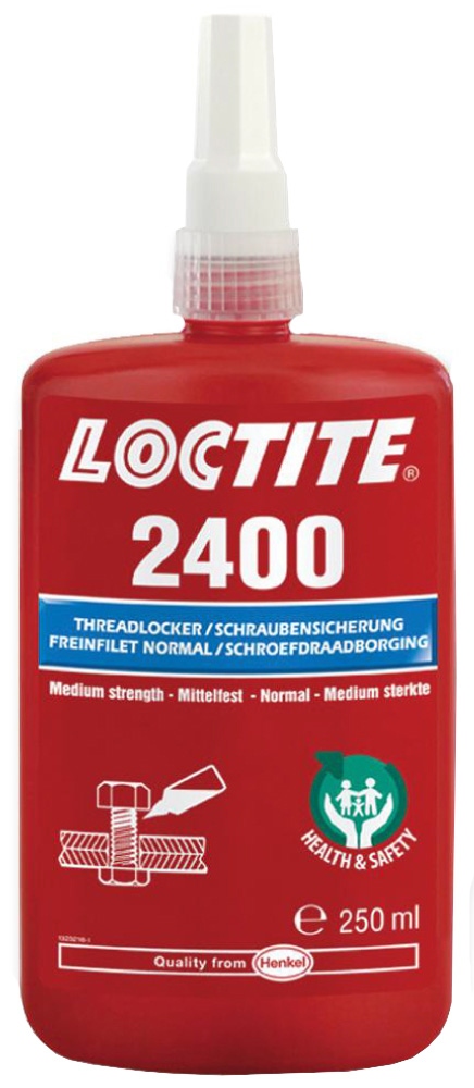 Keo khóa ren Loctite 2400 không gây hại cường độ trung bình màu xanh dương 250ml