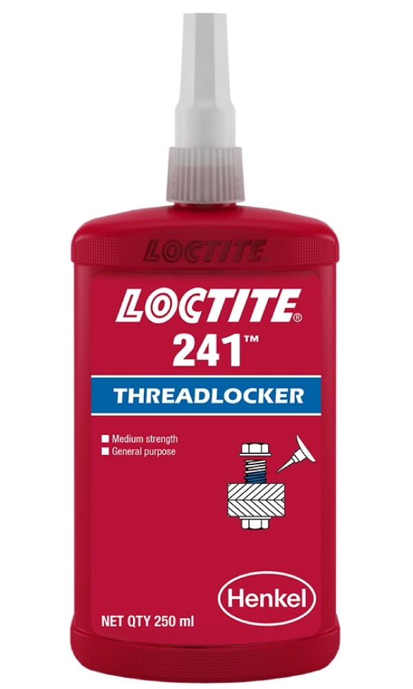 Keo khóa ren Loctite 241 độ nhớt thấp lực trung bình màu xanh dương 250 ml