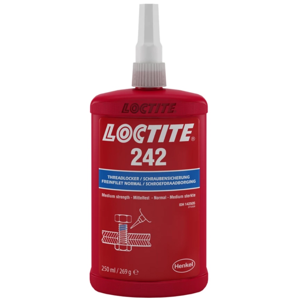 Keo khóa ren Loctite 242 lực khóa trung bình màu xanh dương 250 ml
