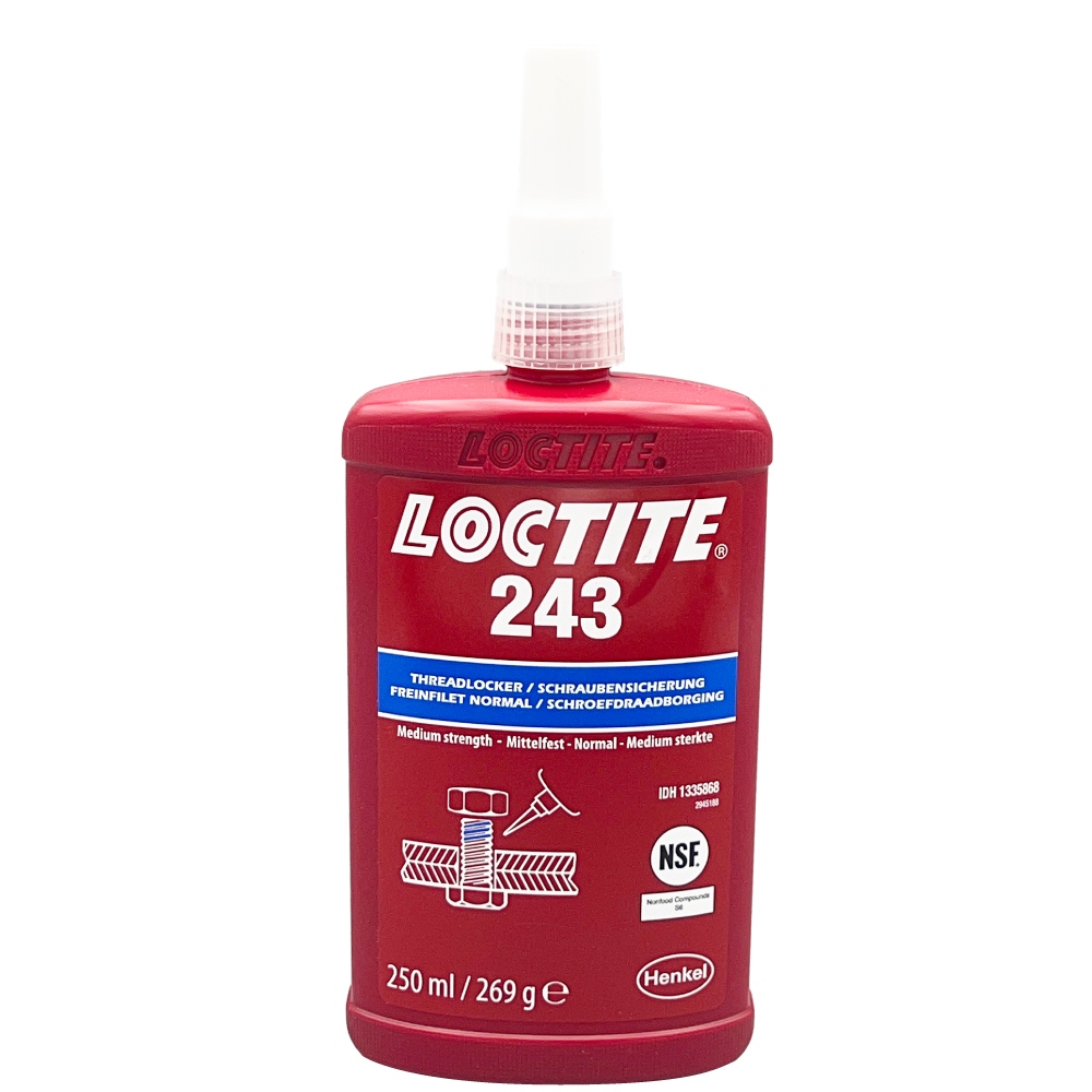Keo khóa ren Loctite 243 lực trung bình màu xanh dương 250ml