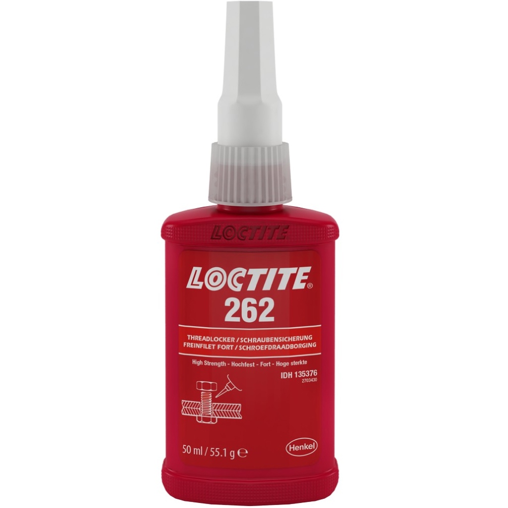 Keo khóa ren Loctite 262 thixotropic cường độ trung bình đến cao màu đỏ 50ml