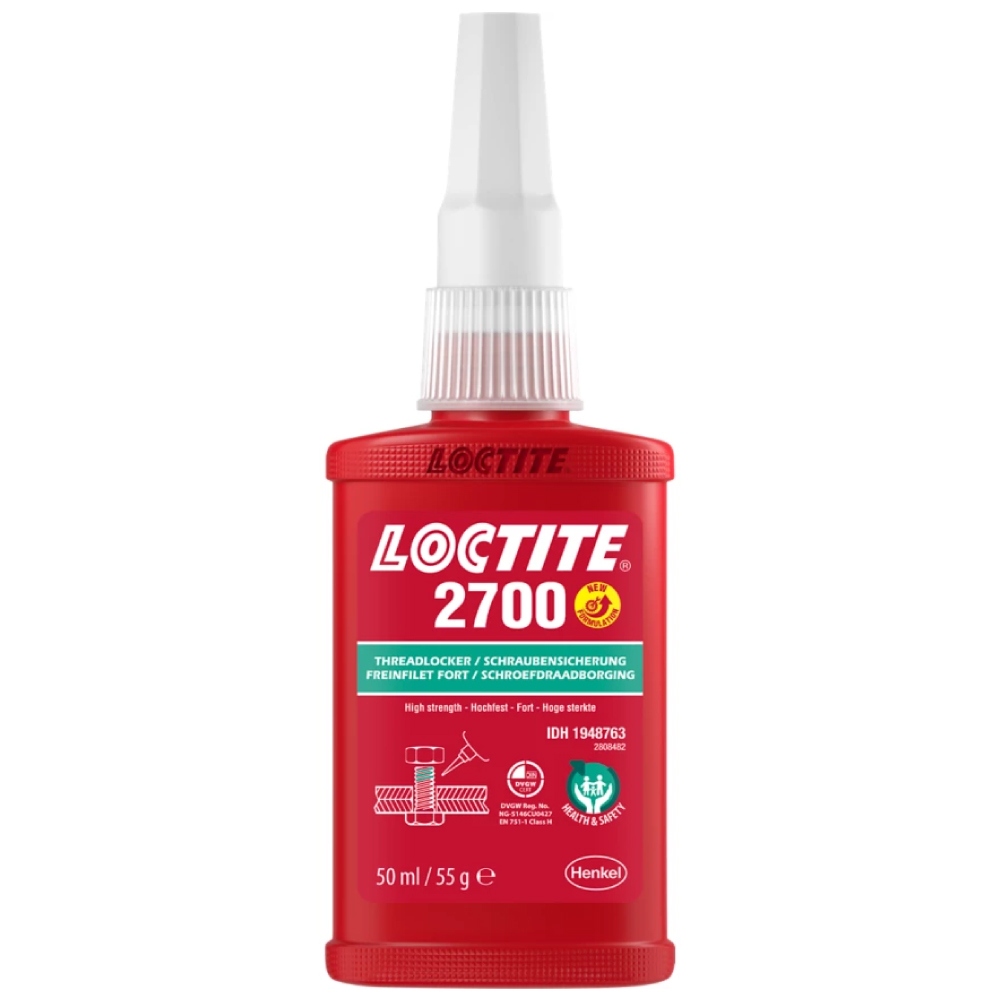 Keo khóa ren Loctite 2700 không độc hại cường độ cao màu xanh lá 50ml