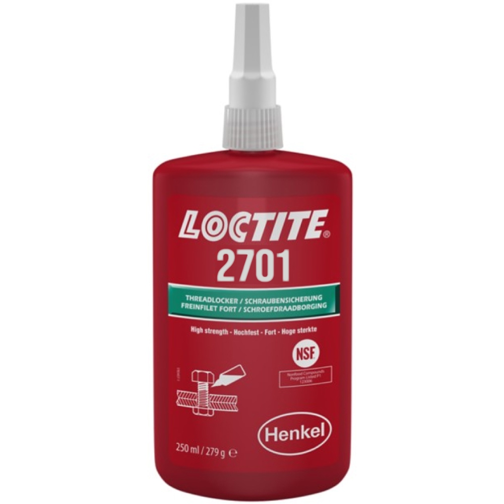 Keo khóa ren Loctite 2701 dành cho ốc vít mạ crom cường độ cao 250ml