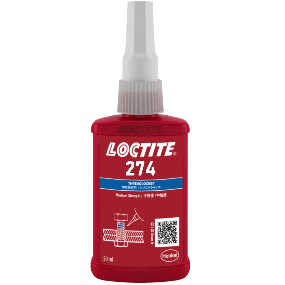 Keo khóa ren Loctite 274 độ nhớt thấp lực khóa trung bình màu xanh dương 50ml