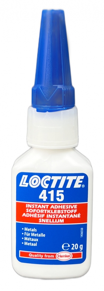 Keo dán nhanh Loctite 415 chuyên dụng cho kim loại, độ nhớt cao, màu trong suốt, 20g