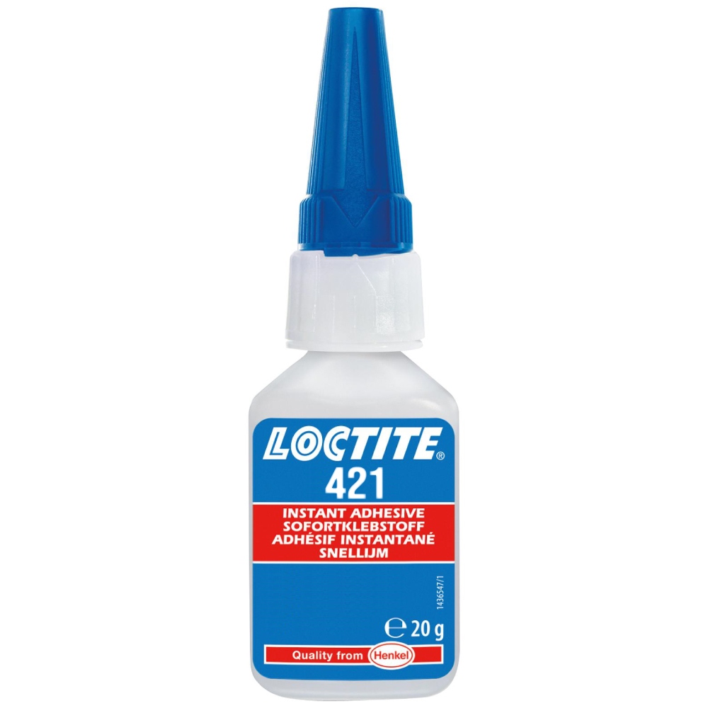 Keo dán Cyanoacrylate Loctite 421 độ nhớt trung bình màu trong suốt 20g