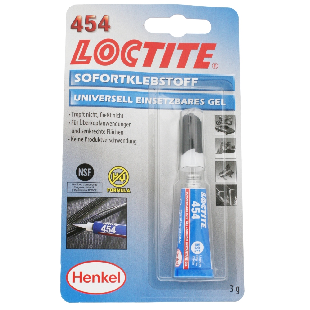 Keo tức thì đa năng Loctite 454 dạng gel không nhỏ giọt trong suốt tuýp 3g