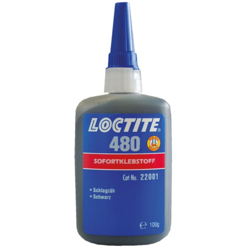 Keo dán nhanh chịu lực Loctite 480 màu đen chai 100g